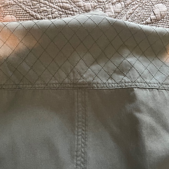 Willow and Clay Army Green Large Button Jacket with Pockets Unlined Lyocell - Picture 3 of 7